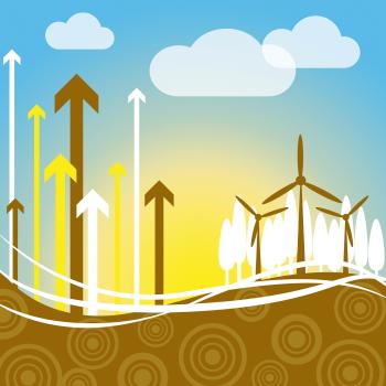 Wind Power Indicates Renewable Resource And Electricity