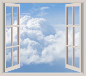 Clouds Through Window Frame Free Stock Photo - Public Domain Pictures
