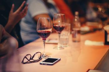 Wine Glasses On Table