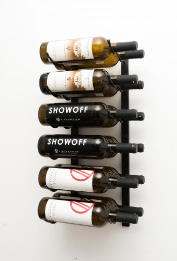 2 ft Wall Series Metal Wine Rack (6 to 18 bottles) - VintageView