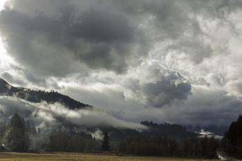 Winter clouds coastal range, Oregon