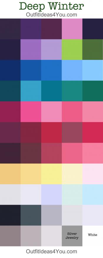 Deep Winter Seasonal Color Palette | Deep winter, Winter colors and ...