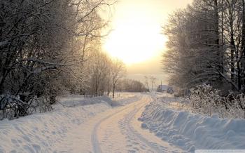 Snowy Country Road Winter ❤ 4K HD Desktop Wallpaper for 4K Ultra HD ...