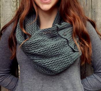 Infinity Scarf, Button infinity Chunky scarf fashion scarf fall ...