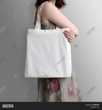 Girl Holding Blank Cotton Eco Tote Image & Photo | Bigstock