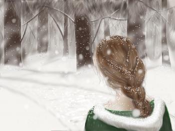 A Lady in Snow﻿ – Work Eat Out