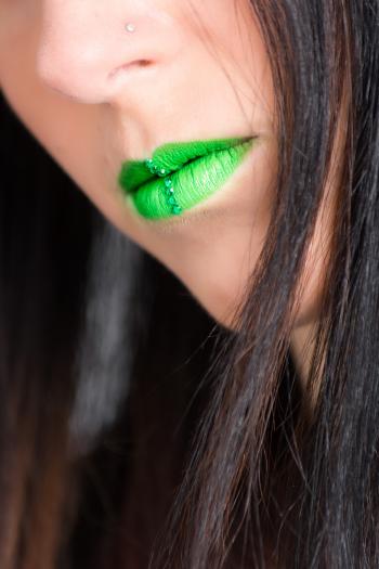 Woman With Green Lipstick