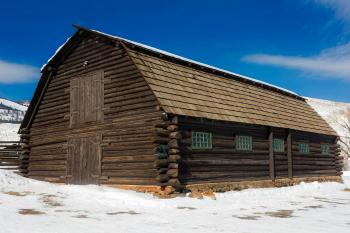 Free picture: wood, snow, winter, house, barn, bungalow, wooden ...