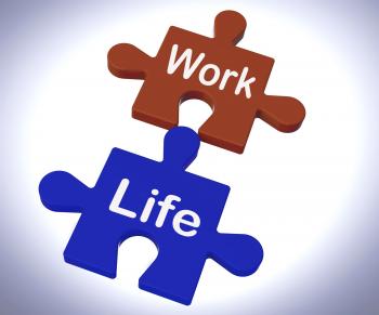 Work Life Puzzle Shows Balancing Job And Relaxation