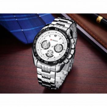 Addic-Curren Luxury Lifestyle Silver Sports Watch for Men! (Wristwatch)