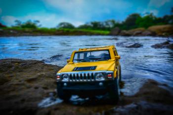 Yellow And Black Hummer Miniature