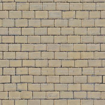 Rectangular Yellow Street Cobblestone - Top Texture