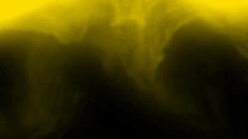 Animated glowing yellow smoke or gas descending (falloff) slowly ...