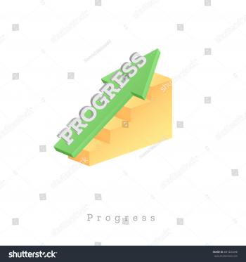 Fast Growing Progress Arrow On Steps Stock Vector 681420496 ...