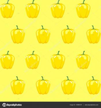 yellow bell pepper stock vector pattern on light yellow background ...