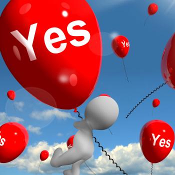 Yes Balloons Means Certainty and Affirmative Approval