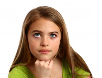 Young girl with a thoughtful expression