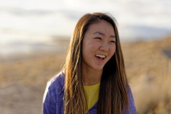Young Woman Camping