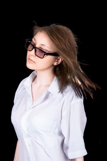 Young woman with glasses