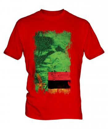 ZAMBIA GRUNGE FLAG MENS T-SHIRT TEE TOP ZAMBIAN SHIRT FOOTBALL ...