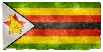 Zimbabwe Grunge Flag