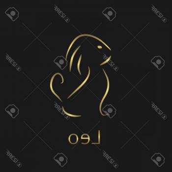 Photostock Vector Leo Zodiac Sign Leo Abstract Symbol Leo Golden ...