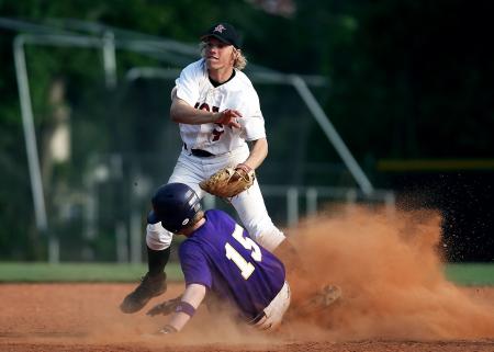 2 Man Playing Baseball on Brown Field