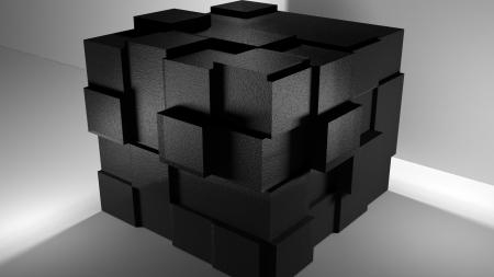 3D rendered cubes