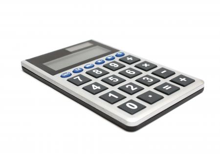A calculator isolated on white