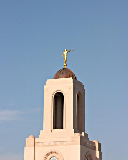 A tower with a golden statue