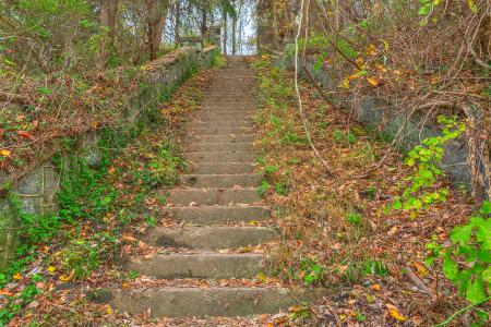 Abandoned Autumn Stairway - HDR