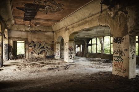 Abandoned Building Full of Graffiti