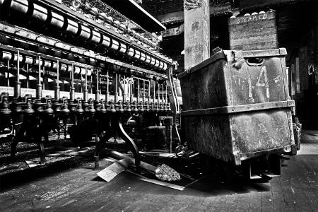 Abandoned Silk Mill - Black & White HDR