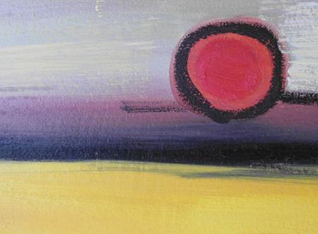 Abstract Art Sunset Background