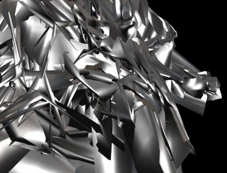 Abstract chrome shape