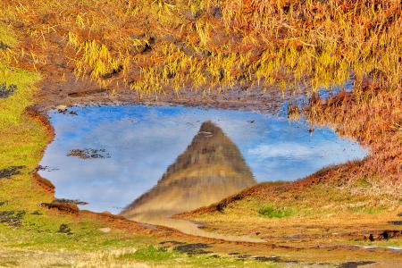 Abstract Kirkjufell Reflection