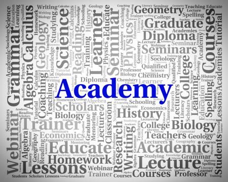 Academy Word Shows School Schools And Colleges