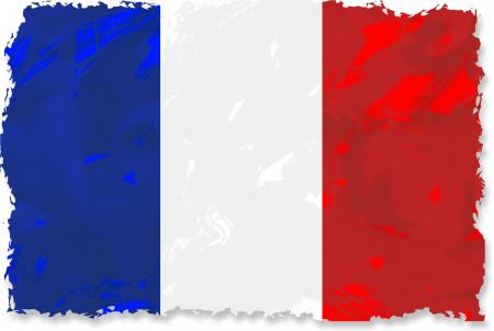 France Grunge Flag