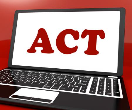 Act On Laptop Shows Motivate Inspire Or Performing