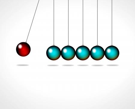 Action and reaction - Go viral concept with Newtons cradle