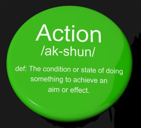 Action Definition Button Showing Acting Or Proactive