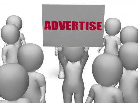 Advertise Board Character Means Product Presentation Or Marketing Serv