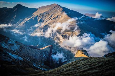 Aerial-photo of Mountain With Clouds