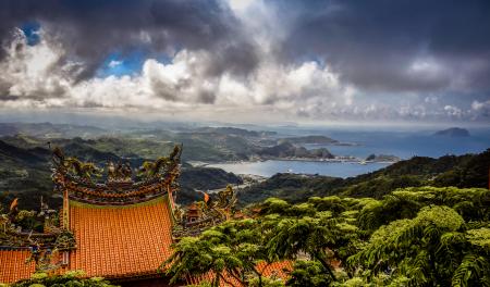 Aerial Photography of Brown Temple on Top of Mountain