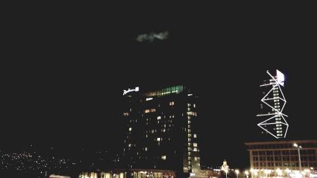 Aerial Photography of Building during Night Time