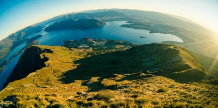 Aerial Photography of Mountain Near on Body of Water