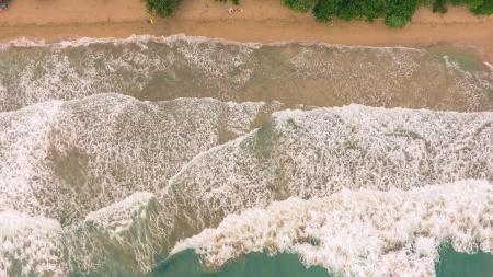 Aerial Photography Of Sea Waves