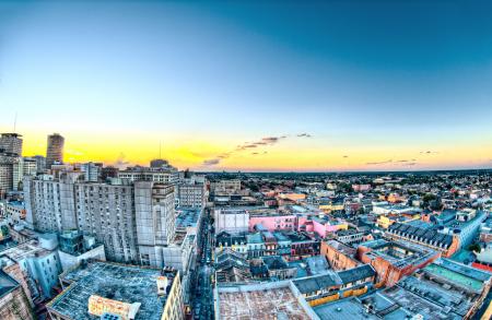 Aerial View of Buildings and Sky
