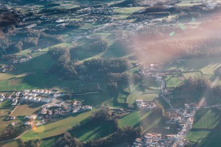 Aerial View of Town