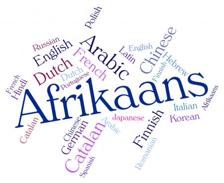 Afrikaans Word Indicates Study Language And Lingo